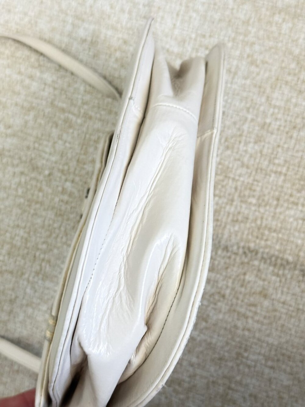 Bally crossbody bag Vintage women's milk color leather made in Italy - Picture 7 of 7